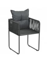 lauko baldu 2 vietu - Lauko baldų komplektas VLX PVC Rattan 3 Piece, juodas, 2 vietų - 5 nuotrauka