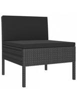 lauko baldu komplektas 10 vietu - Lauko baldų komplektas VLX Garden Furniture Set 3056979, juodas, 8 vietų - 2 nuotrauka