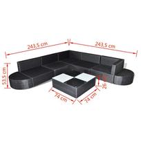 Lauko baldų komplektas VLX 8 Piece Garden Lounge Set 41267