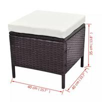 Lauko baldų komplektas VLX 4 Piece Garden Lounge Set 43095