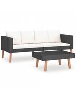 juodas lauko baldu komplektas - Lauko baldų komplektas VLX 2 Piece Garden Lounge Set 3059336 - 3 nuotrauka