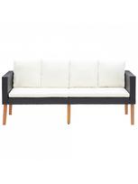juodas lauko baldu komplektas - Lauko baldų komplektas VLX 2 Piece Garden Lounge Set 3059336 - 4 nuotrauka