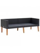 juodas lauko baldu komplektas - Lauko baldų komplektas VLX 2 Piece Garden Lounge Set 3059336 - 5 nuotrauka