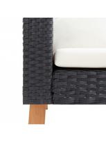 juodas lauko baldu komplektas - Lauko baldų komplektas VLX 2 Piece Garden Lounge Set 3059336 - 7 nuotrauka