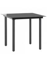 lauko baldai 4 vietu - Lauko baldų komplektas VLX PVC Rattan 3060095, juodas, 4 vietų - 4 nuotrauka