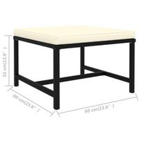Lauko baldų komplektas VLX Poly Rattan 313514, juodas, 2 vietų