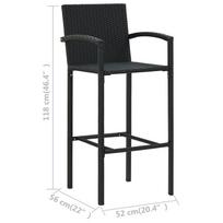Lauko baldų komplektas VLX 3 Piece Garden Bar Set 3067985