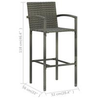 Lauko baldų komplektas VLX 3 Piece Garden Bar Set 3067986