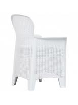 komplektas valgomojo baltas - Lauko baldų komplektas VLX 276108 - 4 nuotrauka