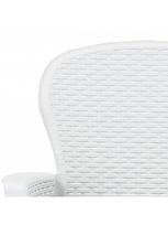 komplektas valgomojo baltas - Lauko baldų komplektas VLX 276108 - 6 nuotrauka