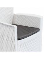 komplektas valgomojo baltas - Lauko baldų komplektas VLX 276108 - 7 nuotrauka