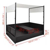 Gultas VLX Garden Bed w/ Canopy 42901, juodas