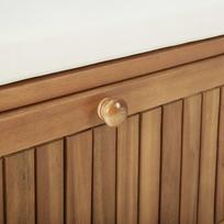 Suoliukas VLX Storage Bench With Cushion, rudas/baltas, 63 cm x 170 cm x 84 cm