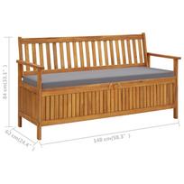 Suoliukas VLX Garden Storage Bench, pilkas, 62 cm x 148 cm x 84 cm