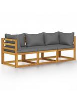 fotelis lauko - Lauko sofa VLX, ruda/pilka, 138 cm x 70 cm x 60 cm - 1 nuotrauka
