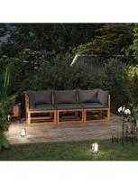 fotelis lauko - Lauko sofa VLX, ruda/pilka, 138 cm x 70 cm x 60 cm - 2 nuotrauka
