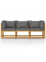 fotelis lauko - Lauko sofa VLX, ruda/pilka, 138 cm x 70 cm x 60 cm - 3 nuotrauka