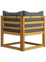 fotelis lauko - Lauko sofa VLX, ruda/pilka, 138 cm x 70 cm x 60 cm - 6 nuotrauka