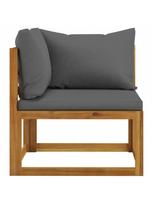 fotelis lauko - Lauko sofa VLX, ruda/pilka, 138 cm x 70 cm x 60 cm - 7 nuotrauka