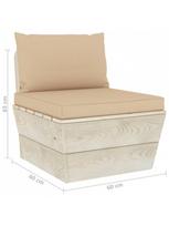lauko baldai 4 vietu - Lauko baldų komplektas VLX 4-Seater Pallet Sofa With Cushions, smėlio, 4 vietų - 8 nuotrauka