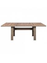 lauko baldu 9 vietu - Lauko baldų komplektas VLX Garden Dining Set 3057801, kreminės spalvos/rudas, 8 vietų - 4 nuotrauka