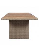 lauko baldu 9 vietu - Lauko baldų komplektas VLX Garden Dining Set 3057801, kreminės spalvos/rudas, 8 vietų - 6 nuotrauka