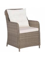 lauko baldu 9 vietu - Lauko baldų komplektas VLX Garden Dining Set 3057801, kreminės spalvos/rudas, 8 vietų - 8 nuotrauka