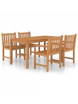 lauko baldai 4 vietu - Lauko baldų komplektas VLX Garden Dining Set 3059939, rudas, 4 vietų - 2 nuotrauka