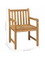 lauko baldai 4 vietu - Lauko baldų komplektas VLX Garden Dining Set 3059939, rudas, 4 vietų - 10 nuotrauka