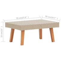 Lauko stalas VLX Garden Coffee Table 310221, rudas/smėlio
