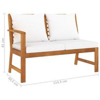 Suoliukas VLX Garden Bench 311838, rudas/kreminės spalvos