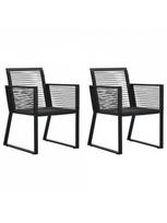 lauko baldu komplektas 2 vietu - Lauko baldų komplektas VLX 3058283, juodas, 2 vietų - 7 nuotrauka