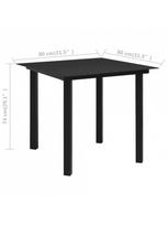 lauko baldu komplektas 2 vietu - Lauko baldų komplektas VLX 3058283, juodas, 2 vietų - 9 nuotrauka