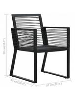 lauko baldu komplektas 2 vietu - Lauko baldų komplektas VLX 3058283, juodas, 2 vietų - 10 nuotrauka