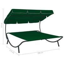 Gultas VLX Outdoor Lounge Bed 313526, žalias