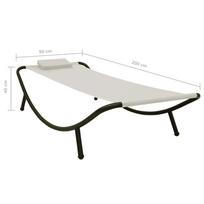 Gultas VLX Garden Bed 48080, kreminės spalvos