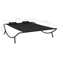 Gultas VLX Outdoor Lounge Bed 313529, juodas