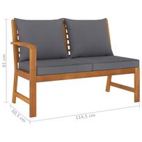 Suoliukas VLX Garden Bench 311839, rudas/pilkas