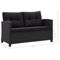 Lauko sofa VLX Garden Sofa 46155, juoda