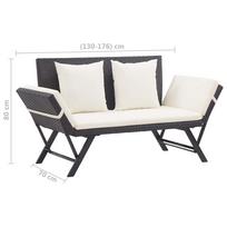 Suoliukas VLX Garden Bench 46230, kreminės spalvos