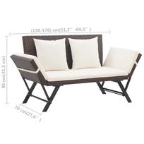 Suoliukas VLX Garden Bench 46231, kreminės spalvos