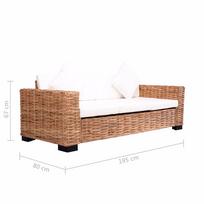 Lauko sofa VLX 276351, ruda/balta