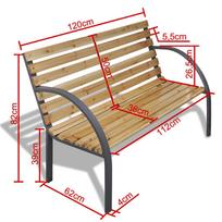 Suoliukas VLX Garden Bench 41014, rudas