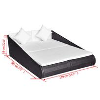 Gultas VLX Garden Bed 42667, juodas