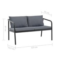 Lauko sofa VLX 44699, pilka