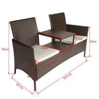 Lauko sofa VLX 42843, ruda