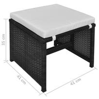 Lauko baldų komplektas VLX 6 Piece Outdoor Dining Set With Cushions 43903