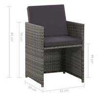 Lauko baldų komplektas VLX 5 Piece Outdoor Dining Set With Cushions 43901