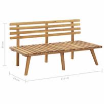 Suoliukas VLX Garden Bench 46672, rudas/pilkas