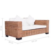 Lauko sofa VLX 276350, ruda/balta